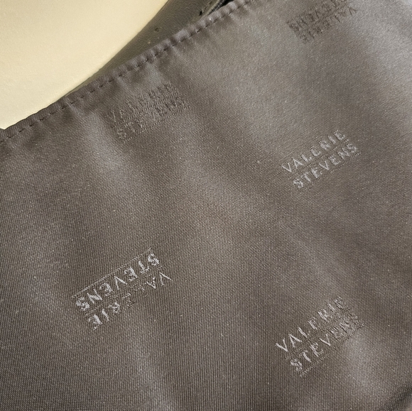 Valerie Stevens Black Leather Briefcase Messenger Bussines Shoulder Bag - Picture 5 of 7